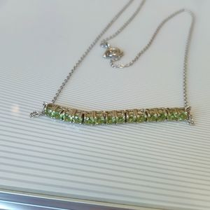 Peridot sterling silver necklace
